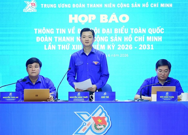 Đại hội đại biểu toàn quốc Đoàn TNCS Hồ Chí Minh lần thứ XIII diễn ra từ ngày 24 - 25/6/2026 - Ảnh 1.