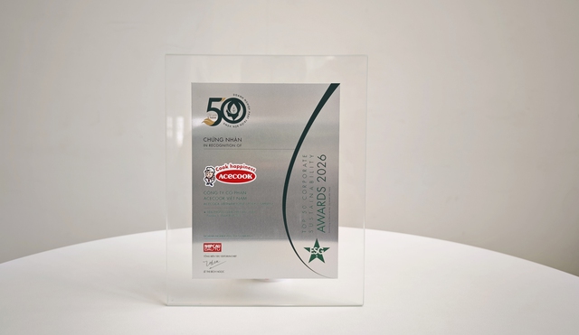 ACECOOK Việt Nam tiếp tục được vinh danh vào  TOP 50 Doanh nghiệp Phát triển Bền vững Tiêu biểu Việt Nam 2026 nhờ nỗ lực giảm thiểu rác thải  - Ảnh 2.