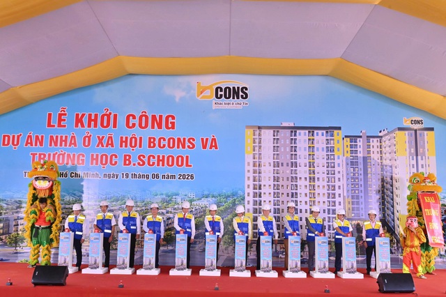 TP.HCM: Khởi công Dự án Nhà ở xã hội Bcons và trường học B.School- Ảnh 1. TP.HCM: Khởi công Dự án Nhà ở xã hội Bcons và trường học B.School- Ảnh 1.