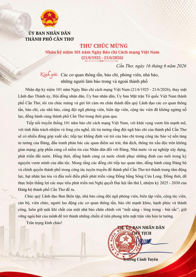 Cần Thơ họp mặt kỷ niệm 101 năm Ngày Báo chí Cách mạng Việt Nam 21/6- Ảnh 5.