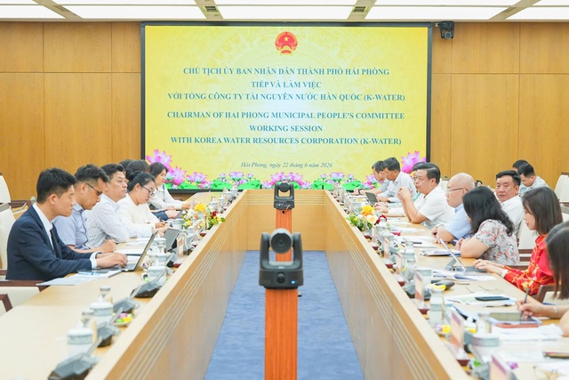 Hải Phòng tạo mọi điều kiện thuận lợi để K-Water (Hàn Quốc) phát triển hạ tầng nước thông minh - Ảnh 1.