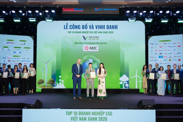 Bảo hiểm Quân đội được vinh danh Top 10 Doanh nghiệp ESG Việt Nam Xanh 2026 ngành Bảo hiểm - Ảnh 1.