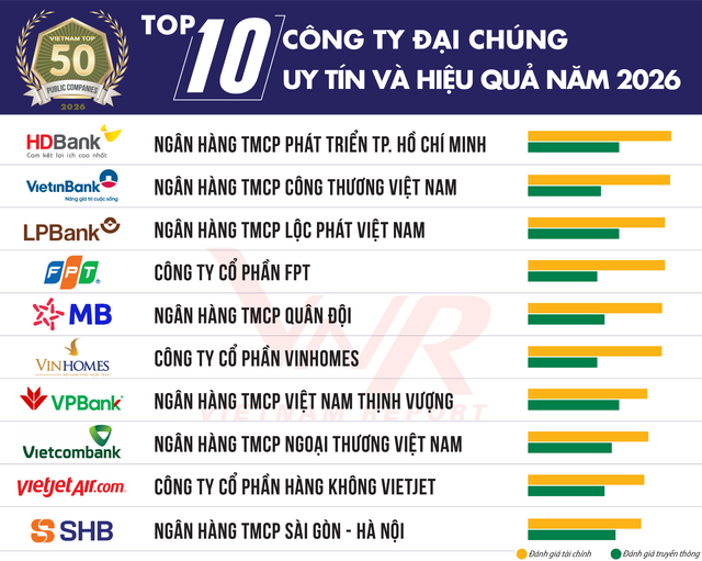 Top 50 Công ty Đại chúng uy tín và hiệu quả năm 2026- Ảnh 1.