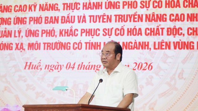TP Huế: Tập huấn về kỹ năng ứng phó sự cố hóa chất độc, xạ và môi trường- Ảnh 3.