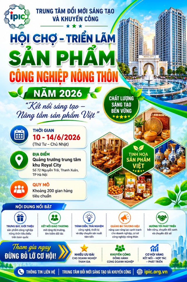 Hà Nội sắp diễn ra Hội chợ Triển lãm sản phẩm công nghiệp nông thôn với quy mô 200 gian hàng- Ảnh 1.