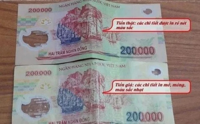 Cảnh giác với tiền giả mệnh giá 200.000 đồng- Ảnh 1.