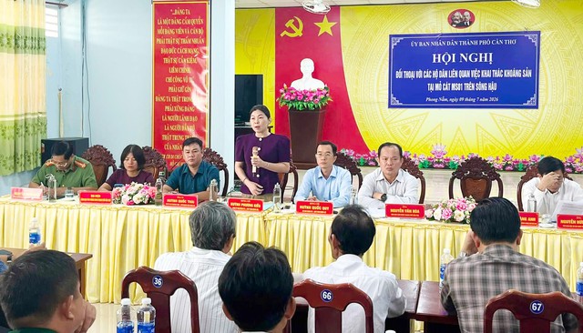 Cần Thơ: Đối thoại để tạo đồng thuận trong khai thác mỏ cát tại xã Phong Nẫm- Ảnh 1.