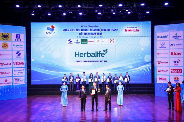 Herbalife Việt Nam thuộc Top 10 Nhãn hiệu nổi tiếng Việt Nam năm 2026- Ảnh 1.