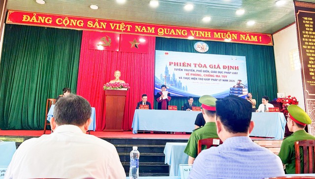 Xã Thái Mỹ, TP.Hồ Chí Minh: Tổ chức Phiên toà giả định về sử dụng trái phép chất ma tuý - Ảnh 2.