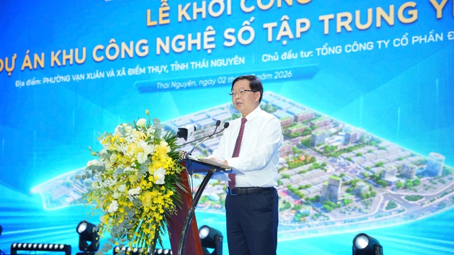 Thái Nguyên: Khởi công Dự án Khu công nghệ số tập trung Yên Bình - Ảnh 1.