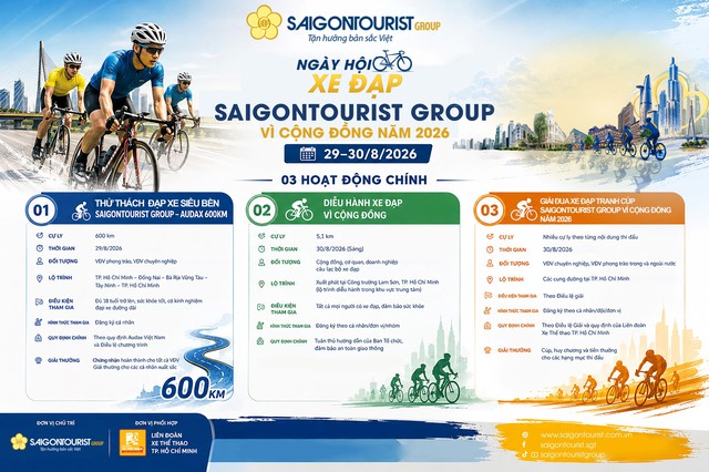 Saigontourist Group khởi động hành trình xe đạp vì cộng đồng - Kết nối những giá trị bền vững- Ảnh 1.