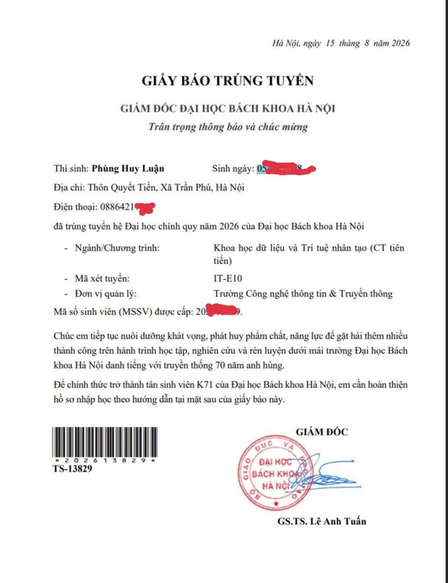 Phùng Huy Luận – Viết tiếp câu chuyện của một chàng thủ khoa đầy bản lĩnh - Ảnh 2.