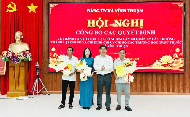 An Giang: Xã Vĩnh Thuận trao quyết định bổ nhiệm cán bộ quản lý các trường công lập- Ảnh 3.