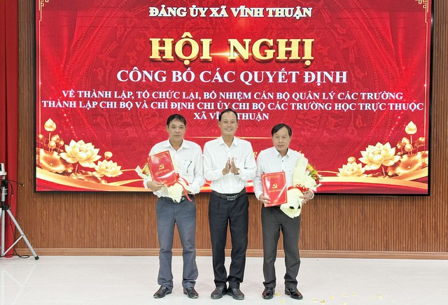 An Giang: Xã Vĩnh Thuận trao quyết định bổ nhiệm cán bộ quản lý các trường công lập- Ảnh 5.