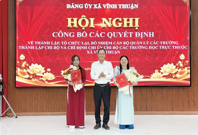 An Giang: Xã Vĩnh Thuận trao quyết định bổ nhiệm cán bộ quản lý các trường công lập- Ảnh 4.