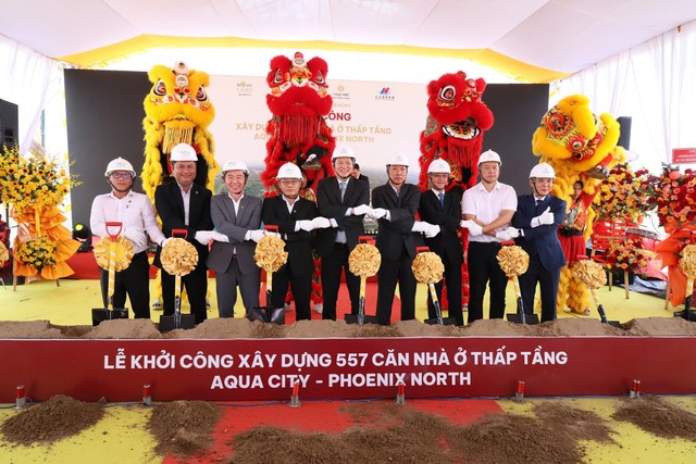 Novaland và Liên danh nhà thầu NIG - BSQUARE khởi công xây dựng hơn 500 căn nhà thấp tầng tại Aqua City- Ảnh 1.