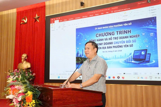 Hà Nội: Phường Yên Sở hỗ trợ chuyển đổi số cho các hộ kinh doanh, doanh nghiệp nhỏ và vừa- Ảnh 1.