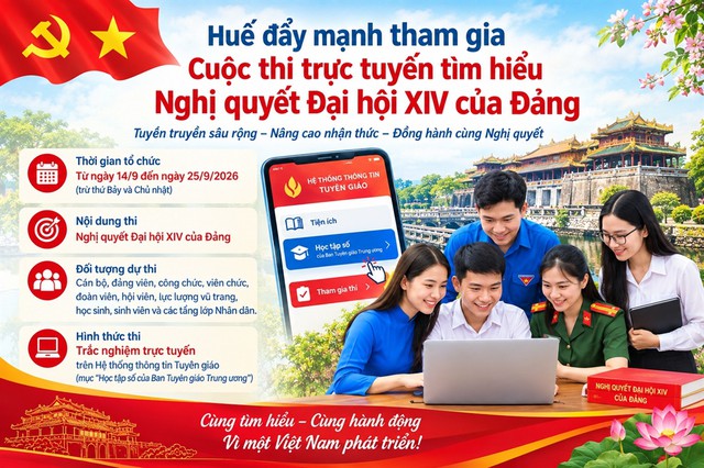 TP Huế: Đẩy mạnh hưởng ứng hội thi trực tuyến tìm hiểu Nghị quyết Đại hội Đảng- Ảnh 1.
