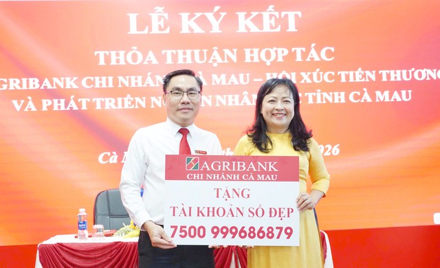 Agribank CN Cà Mau và Hội Xúc tiến Thương mại và Phát triển nguồn nhân lực tỉnh ký kết thoả thuận hợp tác- Ảnh 2.
