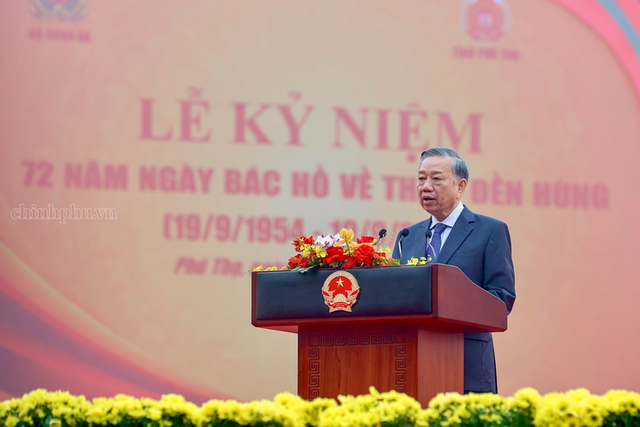 Phát biểu của Tổng Bí thư, Chủ tịch nước Tô Lâm tại Lễ kỷ niệm 72 năm Ngày Bác Hồ về thăm Đền Hùng- Ảnh 2.