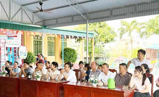 Hưng Yên: Một mùa Trung thu ấm áp tại Mầm non Bình Thanh- Ảnh 1.