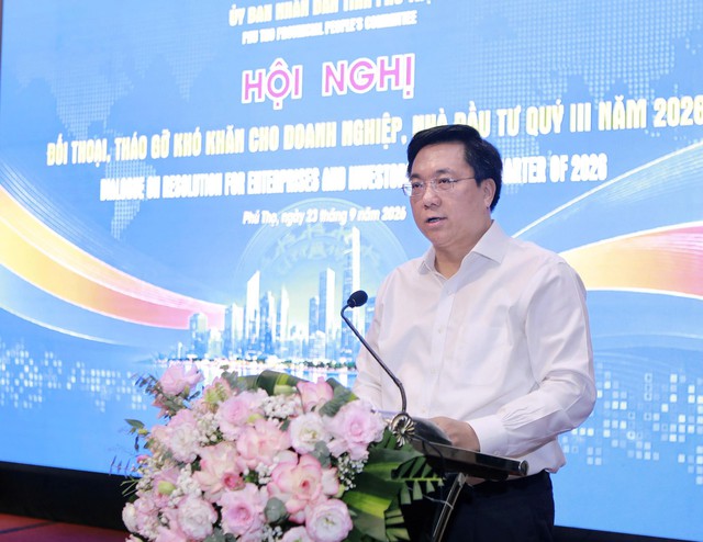 Phú Thọ: Đối thoại thực chất, tháo gỡ khó khăn cho doanh nghiệp, nhà đầu tư - Ảnh 3.