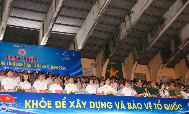 Khai mạc Đại hội Thể dục Thể thao tỉnh Nghệ An lần thứ X: Hào khí sông Lam và khát vọng vươn cao của thể thao xứ Nghệ- Ảnh 3.