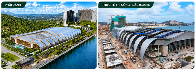 Diện mạo tổ hợp công trình đón APEC 2027 trên đảo Ngọc sau một năm thi công - Ảnh 5.