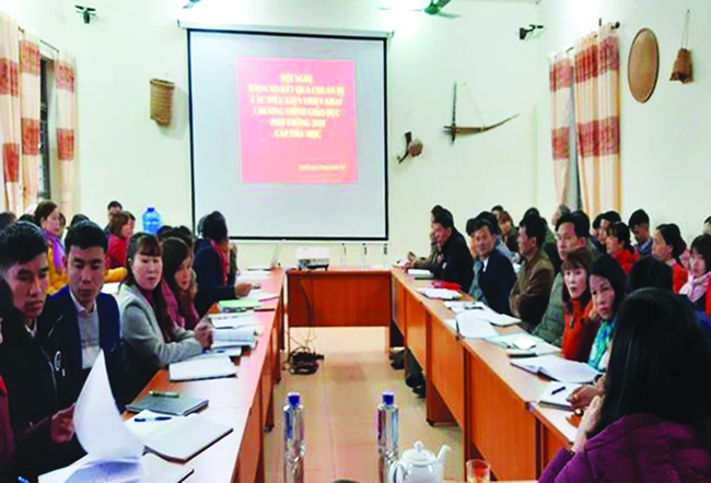 Phòng GD&ĐT huyện Nậm Pồ (Điện Biên): Tăng cường chỉ đạo thực hiện chương trình giáo dục phổ thông mới - Ảnh 1.