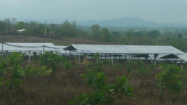 Chú thích ảnh: Một công trình điện mặt trời tại xã EaPô, huyện Cư Jút, Đắk Nông.