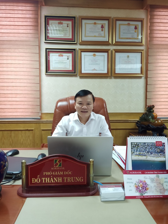 Anh Đỗ Thành Trung - PGĐ Ngân hàng Agribank chi nhánh Thanh Hóa.