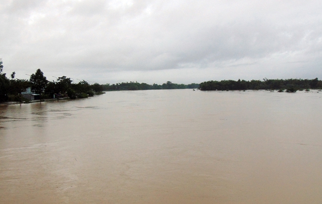 Mực nước trên các sông tại Quảng Nam đang xuống chậm.