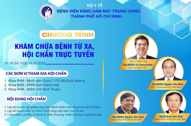 TP. HCM: Bệnh viện Răng Hàm Mặt Trung ương tổ chức Hội chẩn trực tuyến, khám chữa bệnh từ xa - Ảnh 1.