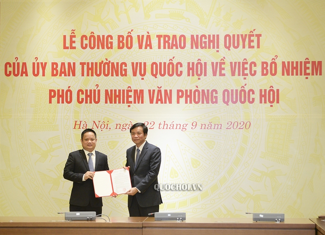 Bổ nhiệm ông Vũ Minh Tuấn giữ chức Phó Chủ nhiệm Văn phòng Quốc hội - Ảnh 1.