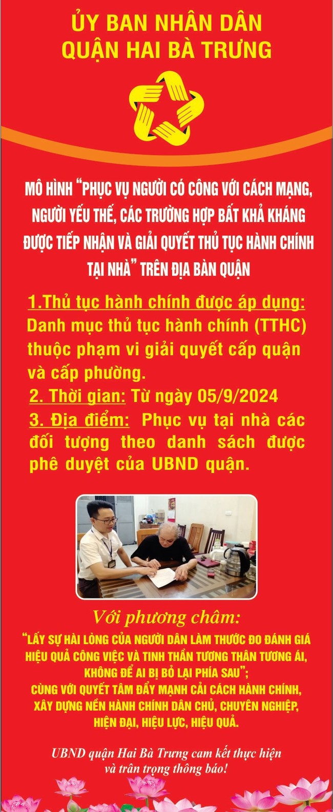 Phường Thanh Nhàn: Giải quyết thủ tục hành chính tại nhà cho người yếu thế- Ảnh 1.