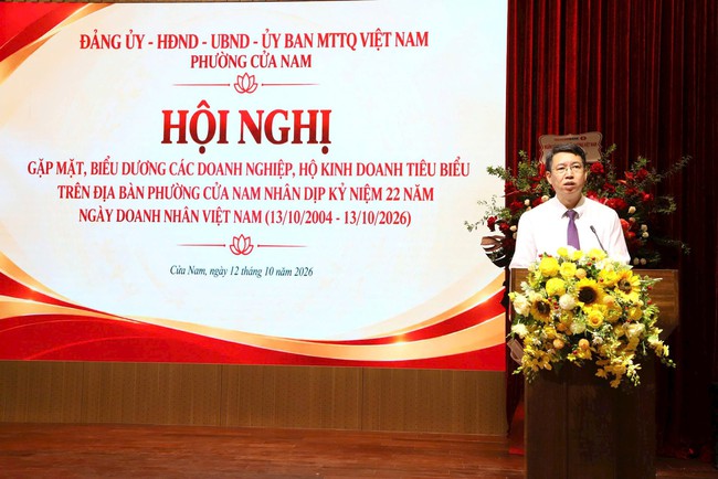 Phường Cửa Nam gặp mặt doanh nghiệp, doanh nhân tiêu biểu nhân Ngày Doanh nhân Việt Nam- Ảnh 1.