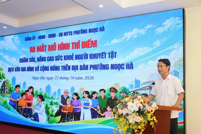 Phường Ngọc Hà thí điểm mô hình chăm sóc sức khỏe người khuyết tật tại gia đình, cộng đồng- Ảnh 2.