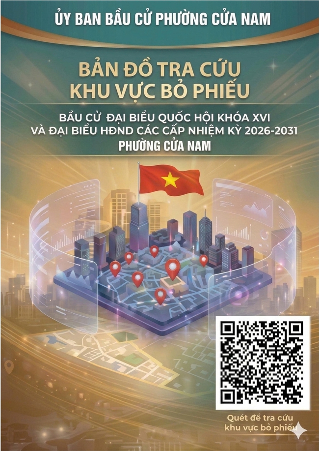 Phường Cửa Nam triển khai “bản đồ số” hỗ trợ cử tri tra cứu khu vực bỏ phiếu- Ảnh 1.