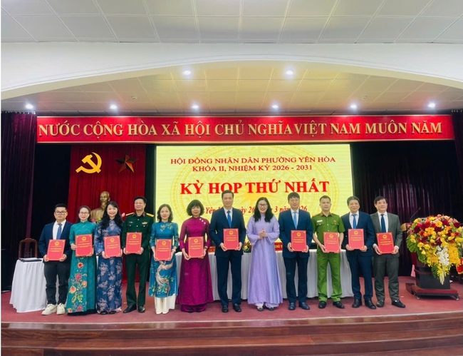 HĐND phường Yên Hòa tổ chức kỳ họp thứ nhất, kiện toàn bộ máy nhiệm kỳ 2026-2031- Ảnh 3.