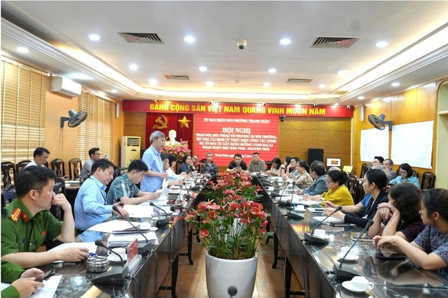 Phường Thanh Xuân tăng cường đối thoại với người dân về giải phóng mặt bằng dự án đường Vành đai 2,5- Ảnh 1.