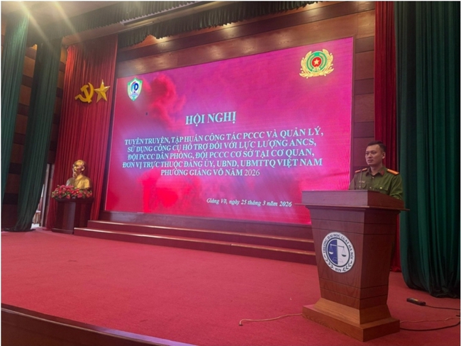 Phường Giảng Võ: Nâng cao năng lực PCCC cho lực lượng cơ sở- Ảnh 2.