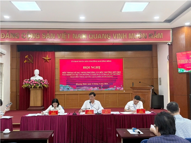 Phường Khương Đình: Đối thoại với các hộ dân về bồi thường GPMB Dự án Vành đai 2,5- Ảnh 2.