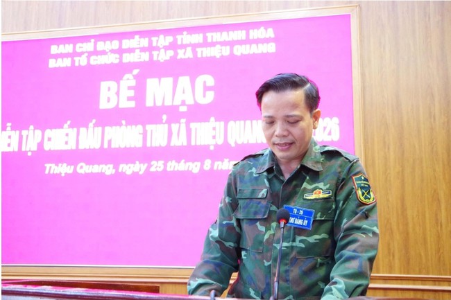 Xã Thiệu Quang hoàn thành xuất sắc Diễn tập chiến đấu phòng thủ năm 2026- Ảnh 8.