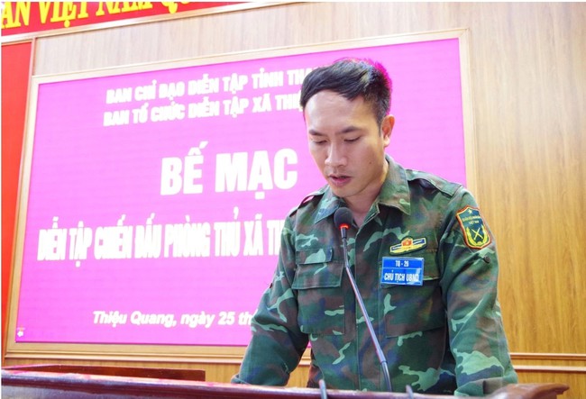 Xã Thiệu Quang hoàn thành xuất sắc Diễn tập chiến đấu phòng thủ năm 2026- Ảnh 5.