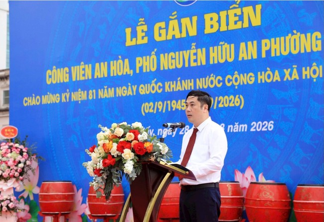 Phường Cầu Giấy gắn biển phố Nguyễn Hữu An và Công viên An Hòa- Ảnh 3.