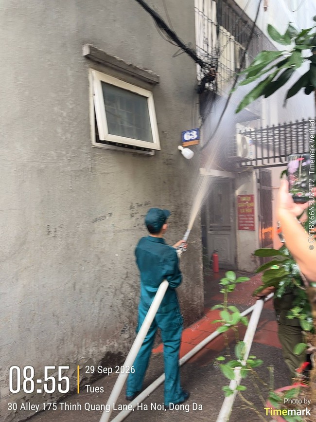 Phường Đống Đa diễn tập phương án chữa cháy, cứu nạn tại khu nhà ở nhiều căn hộ- Ảnh 3.