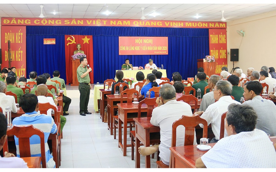 An Giang: Công an huyện Tri Tôn tổ chức Hội nghị Công an lắng nghe ý kiến nhân dân
