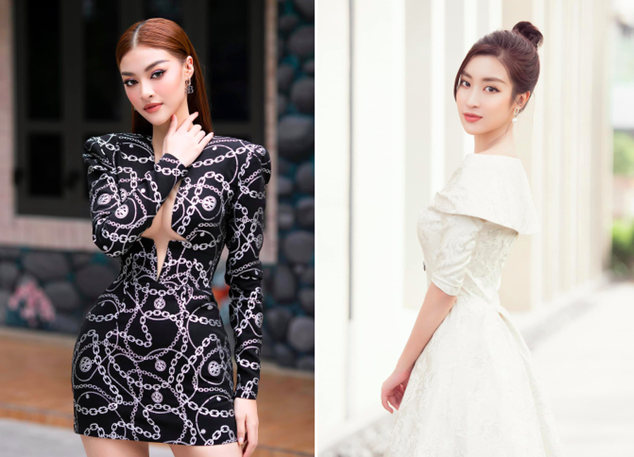 Hoa hậu Đỗ Mỹ Linh yêu kiều với sắc trắng, Á hậu Kiều Loan diện váy xẻ sâu khoe body "chuẩn không cần chỉnh"