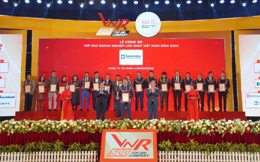 Vietnam Report vinh danh Eurowindow trong Bảng xếp hạng 500 Doanh nghiệp lớn nhất Việt Nam năm 2020 
