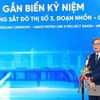 Gắn biển tuyến đường sắt đô thị số 3, đoạn Nhổn - Ga Hà Nội